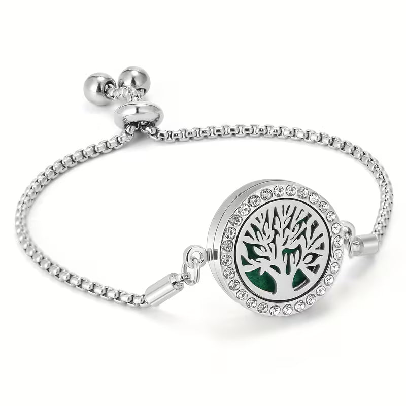 Essential Oil Diffuser Jewelry Set – Adjustable Necklace & Bracelet for Women